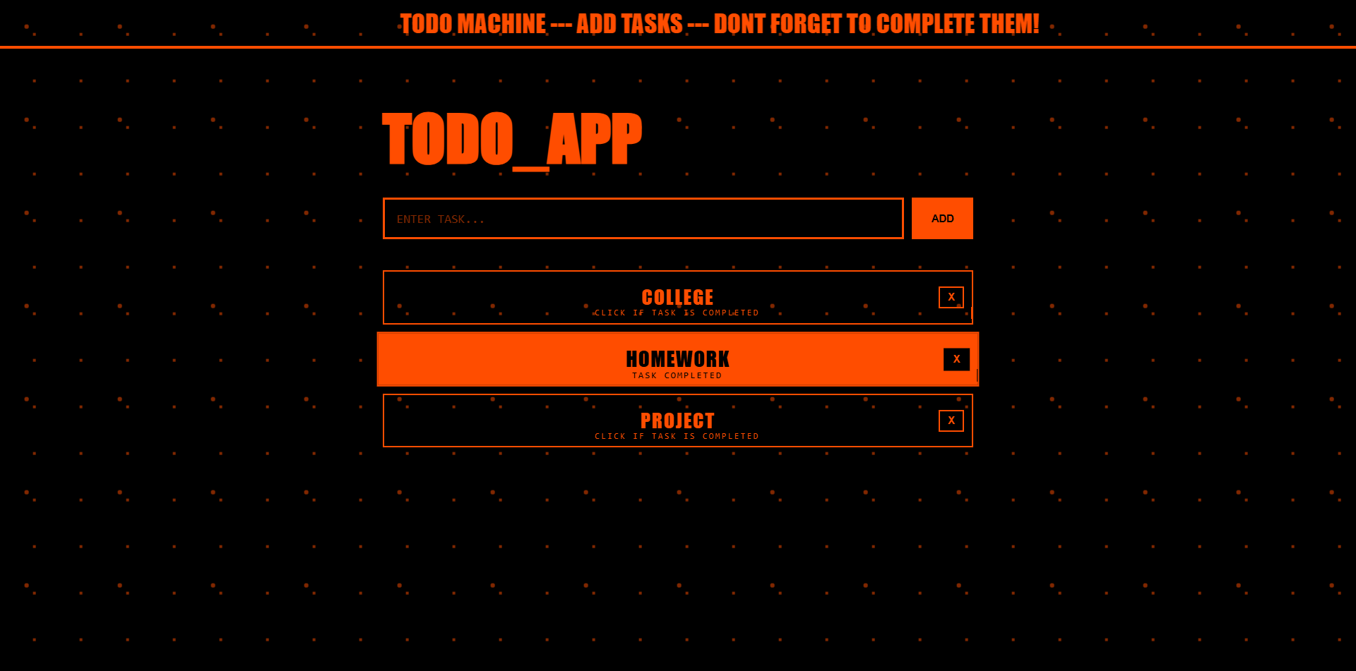 Brutalist Todo App